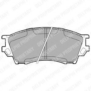 Комплект тормозных колодок, дисковый тормоз Delphi LP1063
