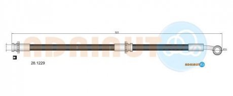 NISSAN Шланг тормозной передний Sunny -91 Adriauto 281229