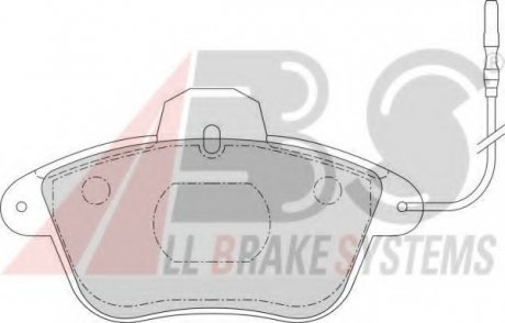 Комплект тормозных колодок, дисковый тормоз A.B.S. ABS 366701