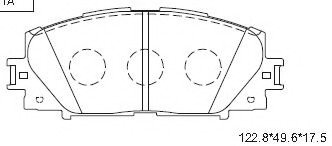 Комплект тормозных колодок, дисковый тормоз ASIMCO KD2764