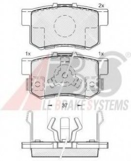 Комплект тормозных колодок, дисковый тормоз. ABS 37510 (фото 1)