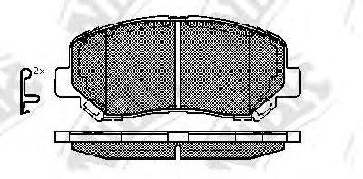 Комплект тормозных колодок, дисковый тормоз NiBK PN25000 (фото 1)