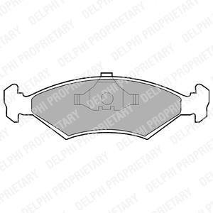 Комплект тормозных колодок, дисковый тормоз Delphi LP204