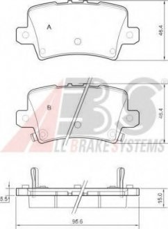 Комплект тормозных колодок, дисковый тормоз A.B.S. ABS 37530