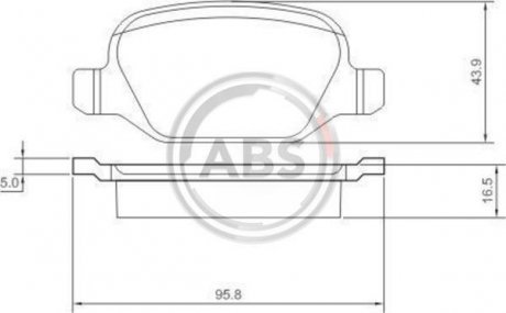 Комплект тормозных колодок, дисковый тормоз. ABS 37184 (фото 1)