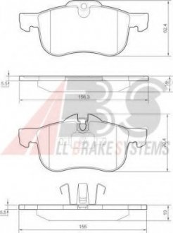 Комплект тормозных колодок, дисковый тормоз A.B.S. ABS 37151