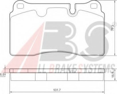 Комплект тормозных колодок, дисковый тормоз A.B.S. ABS 37712