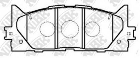 Комплект тормозных колодок, дисковый тормоз NiBK PN1521 (фото 1)