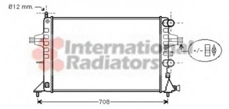 Радиатор ASTRAG 1.2/16V MT +AC 98- Van Wezel 37002255