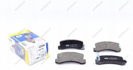 Комплект тормозных колодок, дисковый тормоз ICER Brakes 180734 (фото 1)