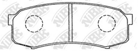 Комплект тормозных колодок, дисковый тормоз NiBK PN1243
