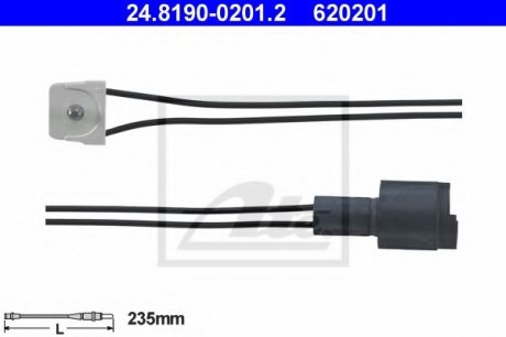 Сигнализатор, износ тормозных колодок ATE 24819002012