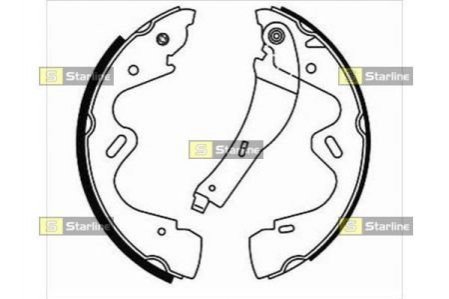 Тормозные колодки барабанные, к-кт. STARLINE STAR LINE BC 08730