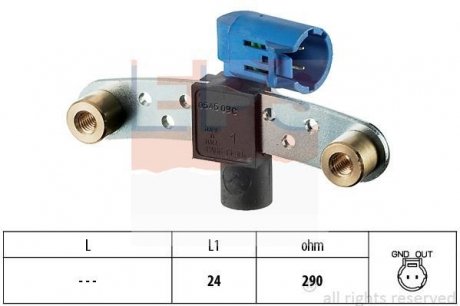 Датчик холла LAGUNA MEGANE II /niebieski/ EPS Facet 1953545