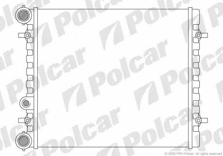 Радиатор Skoda Octavia 1.4/1.6 09.96- POLCAR 954108A1 (фото 1)