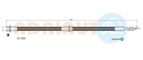 OPEL Шланг тормозной пер. Frontera B Adriauto 331265