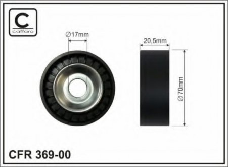Натяжной ролик, поликлиновой ремень Caffaro 36900