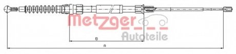 Трос, стояночная тормозная система METZGER 107626