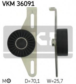 Натяжной ролик, поликлиновой ремень SKF VKM36091