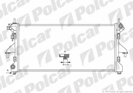 Радиатор охлажения Fiat Ducato 06- POLCAR 5770081