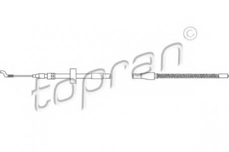 Трос, стояночная тормозная система TOPRAN 104084