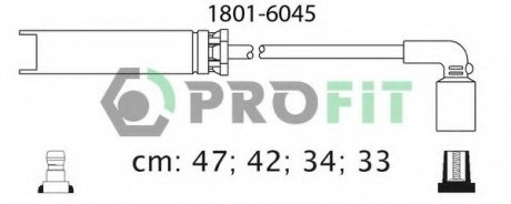 Комплект проводов зажигания PROFIT 18016045 (фото 1)
