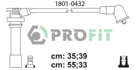 Комплект проводов зажигания PROFIT 18010432 (фото 1)
