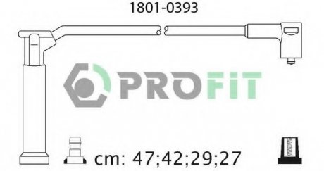 Комплект проводов зажигания PROFIT 18010393 (фото 1)