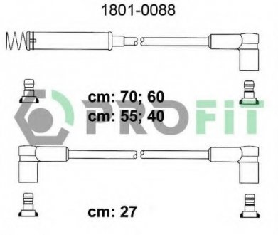 Комплект проводов зажигания PROFIT 18010088 (фото 1)