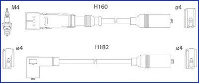 Комплект проводов зажигания HITACHI 134717 (фото 1)