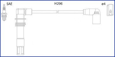 Комплект проводов зажигания HITACHI 134797 (фото 1)