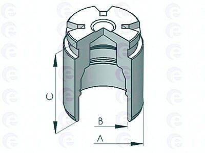 Поршень, корпус скобы тормоза ERT 151171C (фото 1)