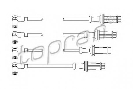 Комплект проводов зажигания TOPRAN 721506 (фото 1)