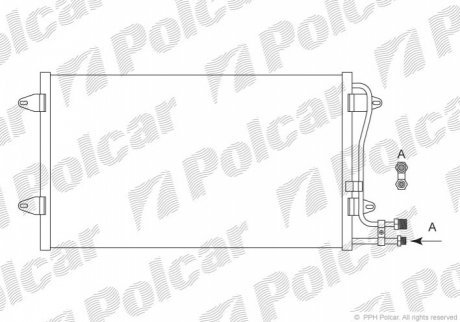 Радіатор кондиционера POLCAR 9571K8C1S (фото 1)