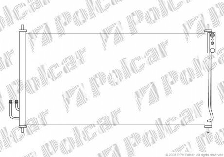 Радіатор кондиционера POLCAR 2748K8C1 (фото 1)