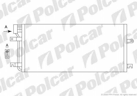 Радиатор кондиционера POLCAR 9566K8C2