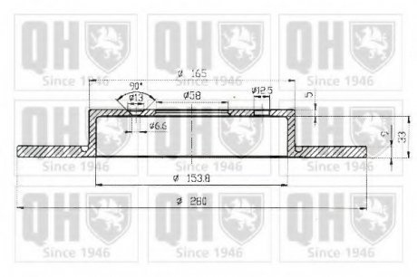 Тормозной диск HAZELL QUINTON BDC5157