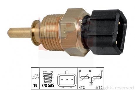 Датчик температури охл.рідини Hyundai Accent, Elantra, Gets, i20, i30, ix35 /Kia Carens, Cerato, Ceed 01- EPS 1.830.367 Facet 1830367
