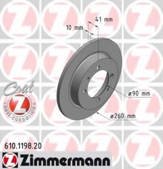 Тормозной диск ZIMMERMANN 610119820