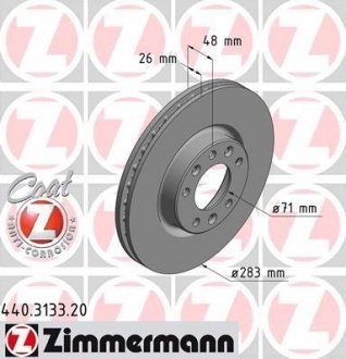 Тормозной диск ZIMMERMANN 440313320