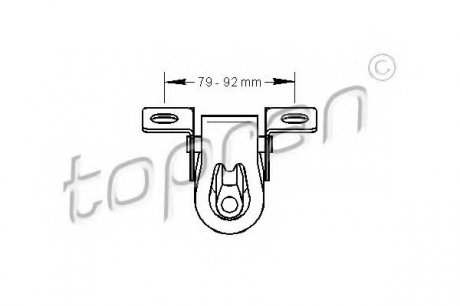 Кронштейн, глушитель TOPRAN 103025