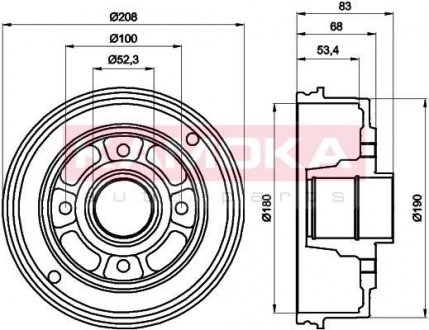 Тормозной барабан KAMOKA 104025