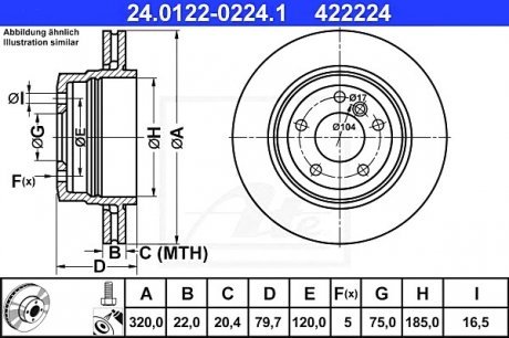 Тормозной диск ATE 24012202241 (фото 1)