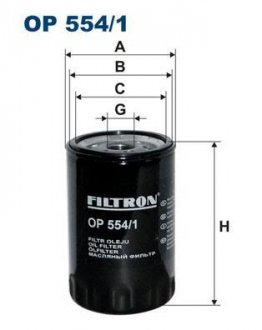 Масляный фильтр FILTRON WIX FILTERS OP5541