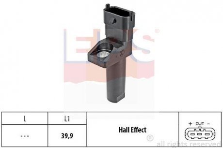 Датчик положення к/вала MB C (W203) 2.5/3.0/3.5 05-07 EPS 1.953.654 Facet 1953654