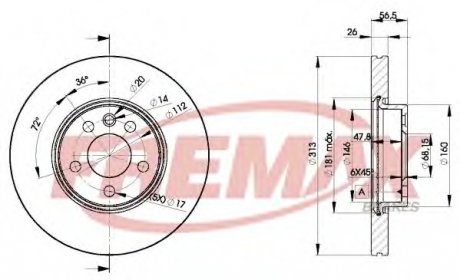 Тормозной диск FREMAX BD1530 (фото 1)