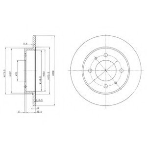 Тормозной диск Delphi BG3070