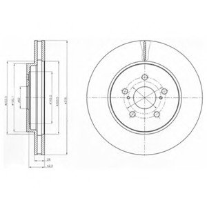 Тормозной диск Delphi BG4253