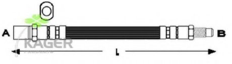 Тормозной шланг KAGER 380193 (фото 1)