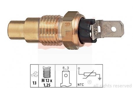 Датчик температури води (M12x1.25) Nissan AlmeraII 1.5-2.2 00-/Primera 1.6-2.0 93-02 EPS 1.830.121 Facet 1830121